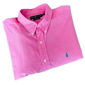 RALPH LAUREN Men’s Pink Long Sleeve Button-Down Size XL